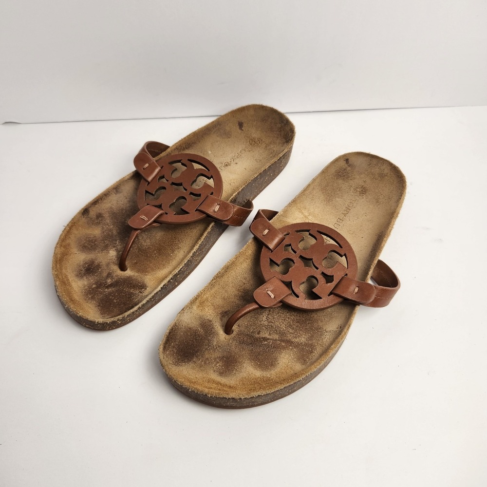 Tory Burch Miller Cloud Slip-On Comfort Casual Thong Sandals Size 9